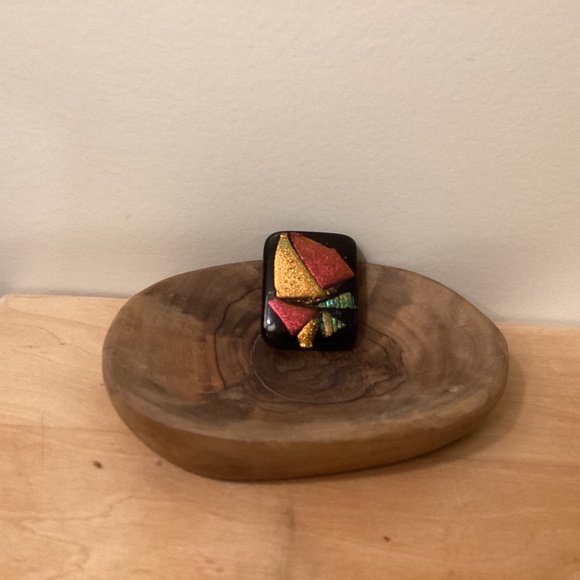 Dichroic glass pendant/brooch - Picture 1 of 3